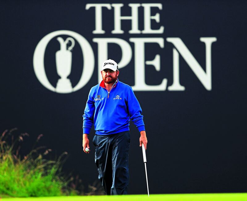 USA's JB Holmes on the 18th during day one of The Open Championship 2019 at Royal Portrush Golf Club. &nbsp;