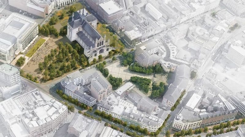 Artist's impression of the Cathedral Gardens Urban Forest