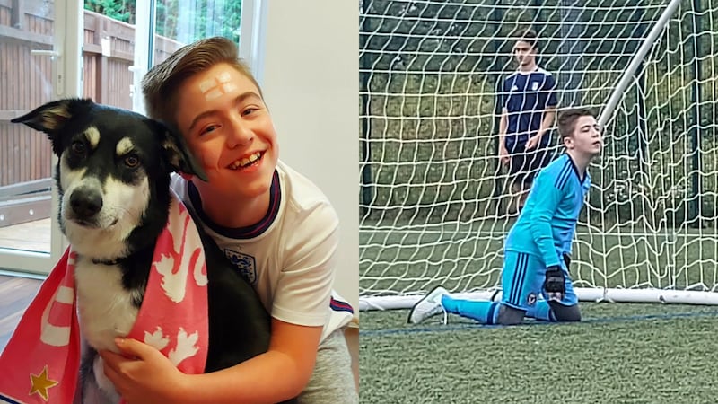 Rhys Porter, 13, received abuse after sharing a video of himself playing football on TikTok.