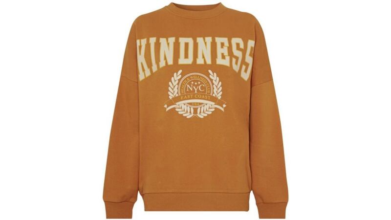 Orange Kindness Slogan Print Sweatshirt, &pound;14, available from George 