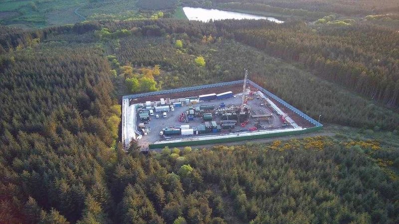 The exploratory oil drill at Woodburn Forest near Carrickfergus. Picture by Richard Gilmore 