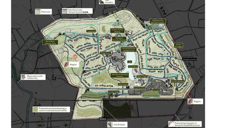 Map of planned Center Parcs site in Co Longford 