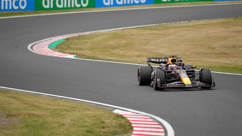 Red Bull driver Max Verstappen takes part in the first free practice session at the Japanese Grand Prix (Hiro Komae/AP)