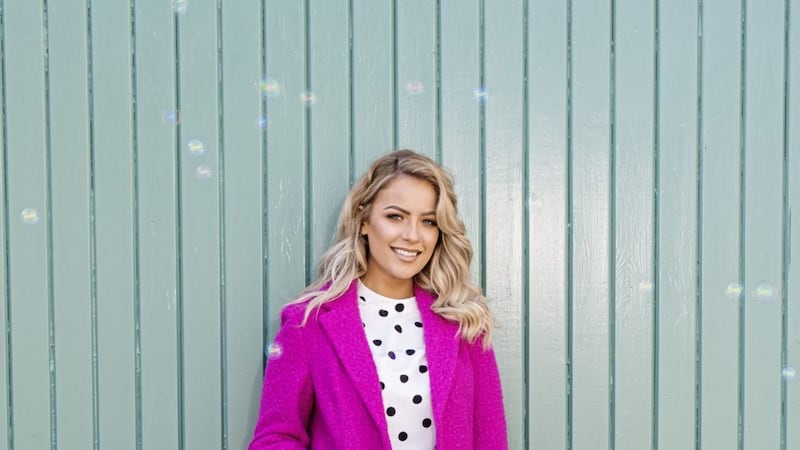 Cool FM presenter Melissa Riddell models George&#39;s White and Black Polka Dot Dress, &pound;18, Tickled Pink Coat, &pound;35, Black Heeled Sandals,&pound;16.50. The coat is part of Asda&rsquo;s Tickled Pink campaign &ndash; &pound;3.50 from each sale goes to Breast Cancer Care and Breast Cancer Now 