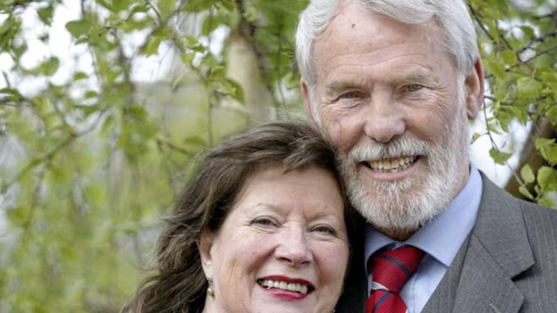Francie Brolly pictured with his wife Anne  