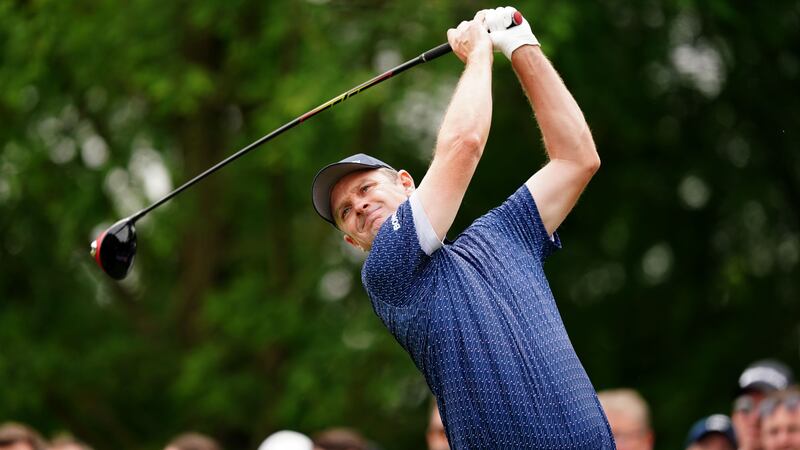 Justin Rose fought back from a terrible start to share the halfway lead in the Betfred British Masters at The Belfry (David Davies/PA)