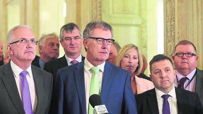 &lsquo;PRINCIPLE&rsquo;: UUP leader Mike Nesbitt has recommended his party withdraws from the executive and forms an opposition  Picture: Mal McCann  