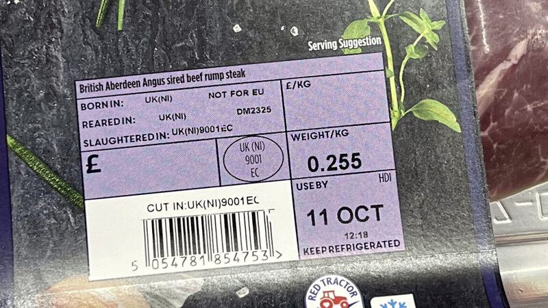 &#39;Not for EU&#39; labels are appearing on food in our supermarkets from this weekend. PICTURE: MAL MCCANN 