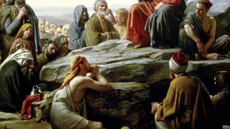 Danish painter Carl Bloch&#39;s depiction of The Sermon on the Mount from 1890 and his Life of Jesus series 