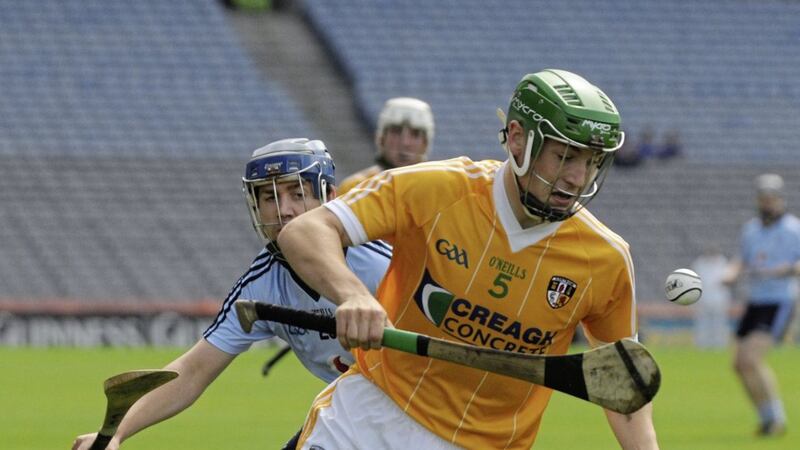 Antrim&#39;s Paul Shiels pictured in action against Dublin 