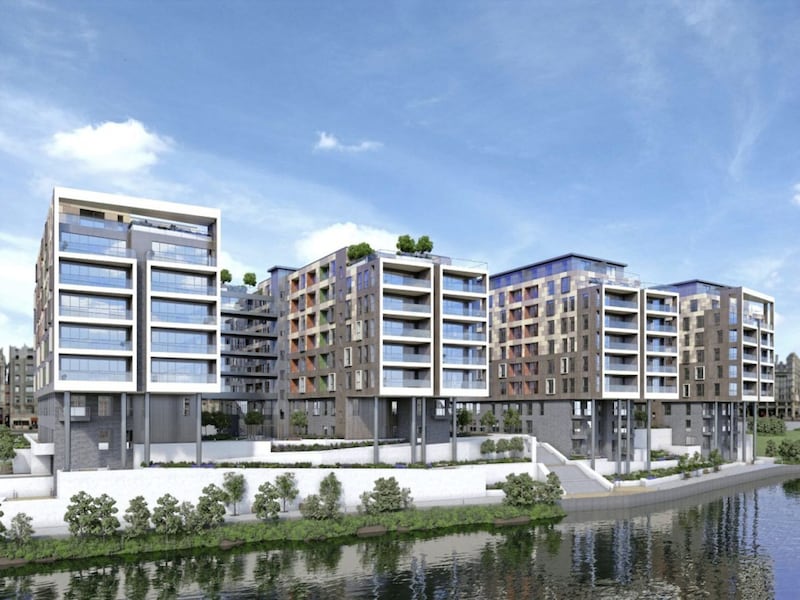 View of the Adelphi Wharf development in Manchester 