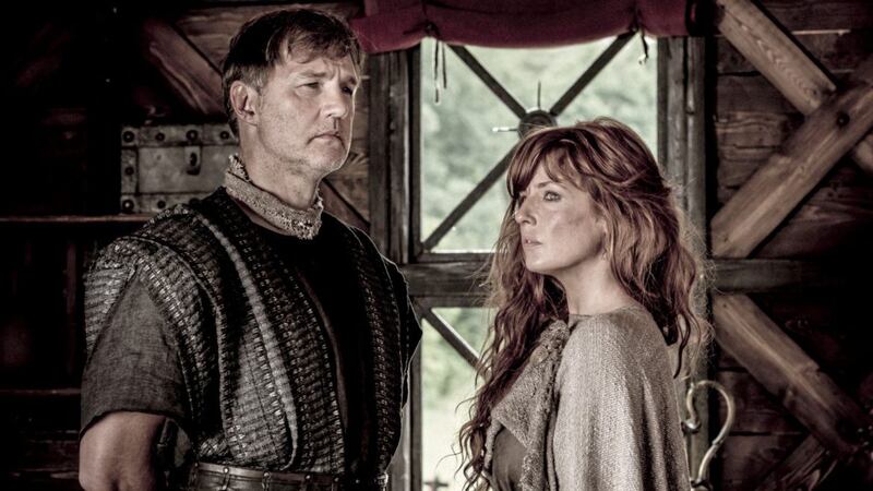 Britannia features David Morrissey as Aulus and Kelly Reilly as Kerra 