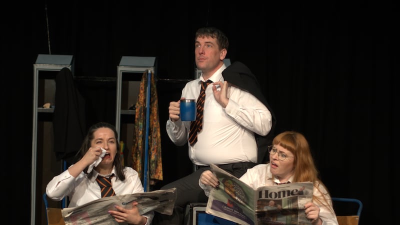 Bruiser Theatre Company's production of Teechers features actors Mary McGurk, Chris Robinson and Nuala McGowan