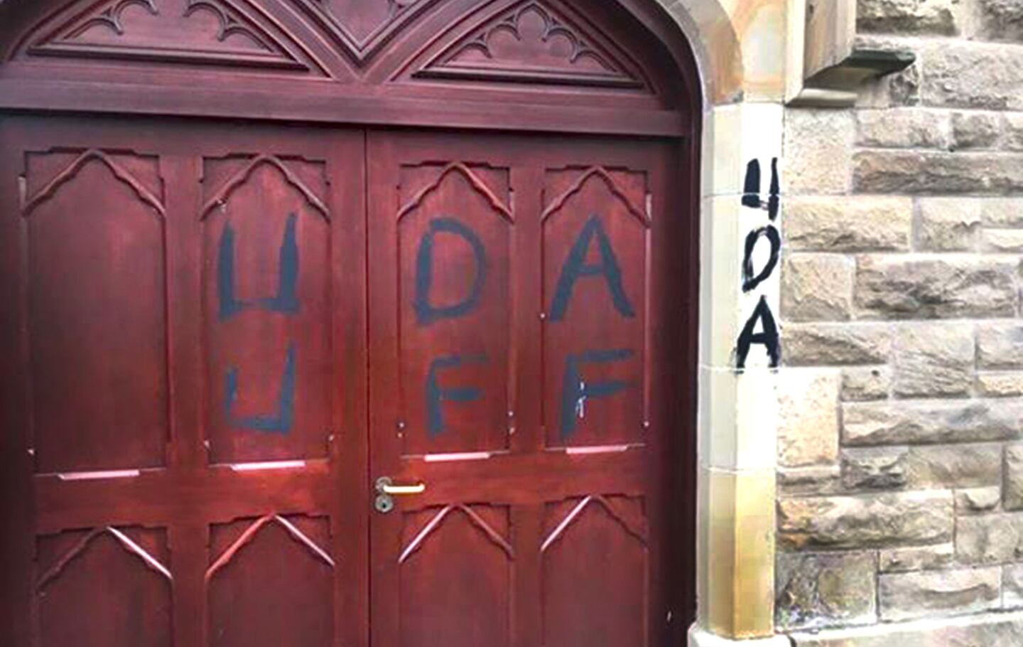 Paramilitary graffiti daubed on Catholic church – The Irish News