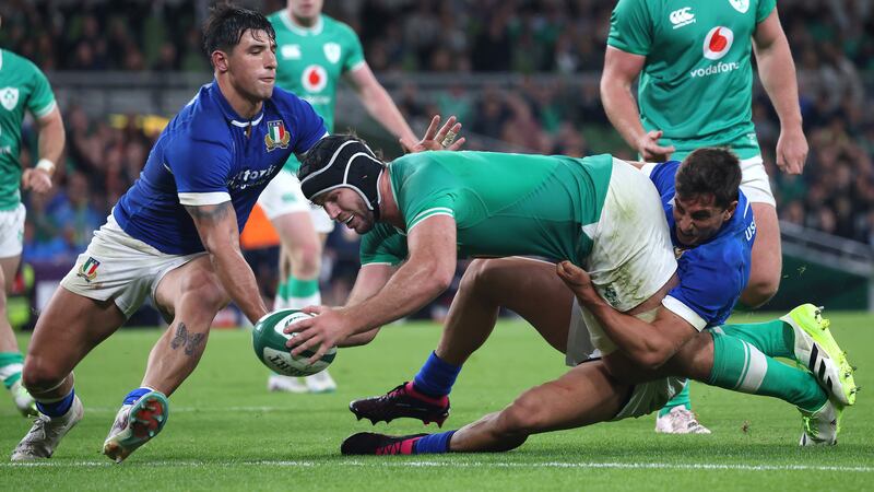 Stand-in Ireland captain Caelan Doris claimed two tries in a World Cup warm-up win over Italy last summer