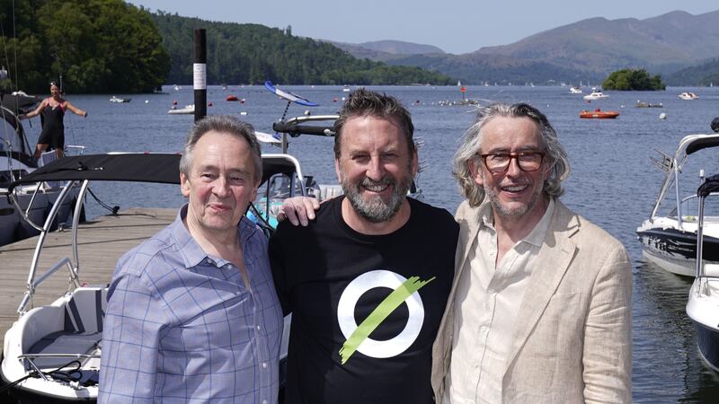 Steve Coogan, Lee Mack and Paul Whitehouse joined a Save Windermere campaign rally in Cumbria.