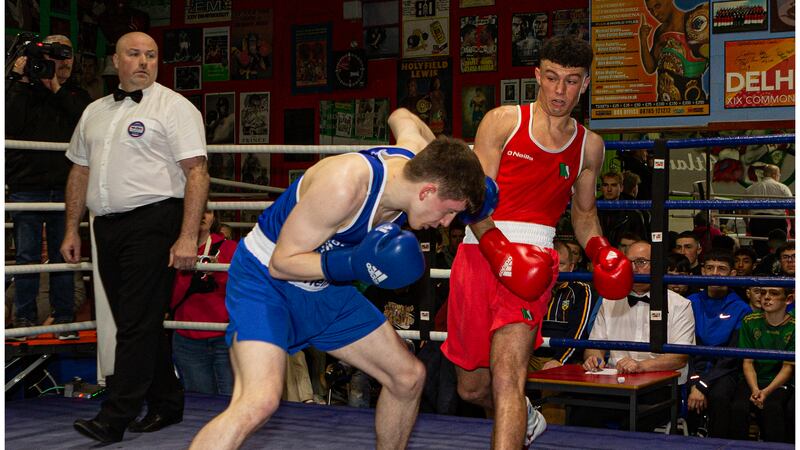 Jon McConnell on the way to victory over Gianni Richmond in last week’s Holy Trinity club show. Picture by Donal Collins
