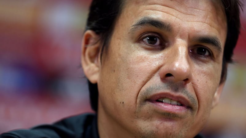 Wales manager Chris Coleman during a press conference at the Cardiff City Stadium&nbsp;