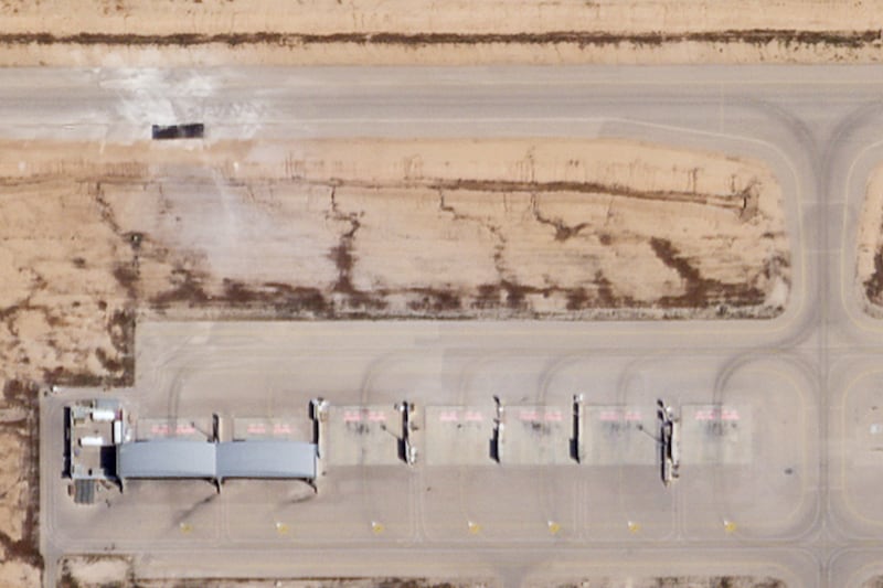 The taxiway has been repaired (Planet Labs PBC via AP)