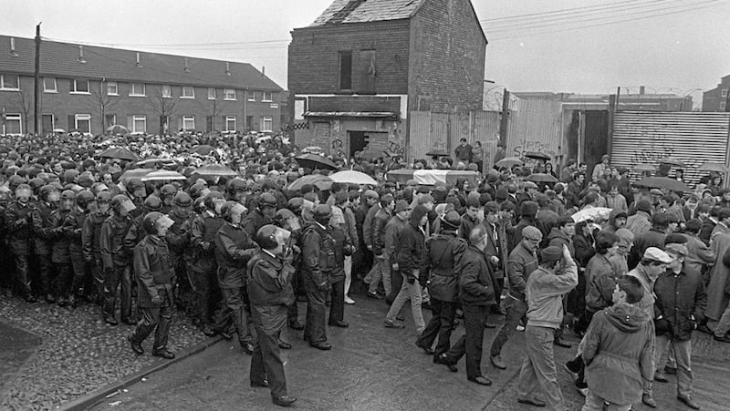 Kate Marley, the wife of murdered IRA man Larry Marley has died. Mrs Marley was forced to delay her husband&#39;s funeral for three days after the RUC surrounded the coffin as it left the family&#39;s Ardoyne home. 
