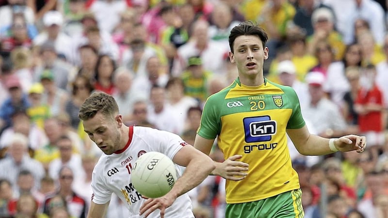Michael Langan hit 1-6 in Donegal&#39;s win over Queen&#39;s Picture by Philip Walsh 