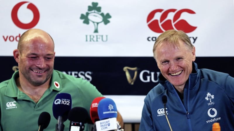 Ireland head coach Joe Schmidt (right) and captain Rory Best 