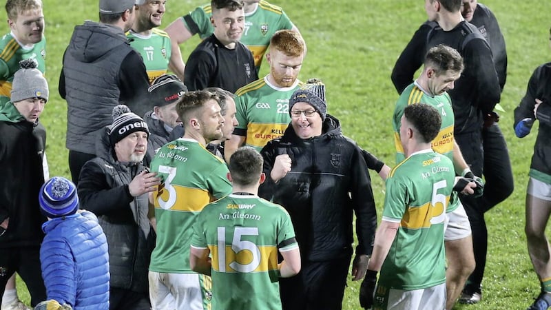 Malachy O&#39;Rourke led Glen to a first ever Derry senior title last year but has now emerged as a leading candidate to succeed Declan Bonner as manager of Donegal Picture: Margaret McLaughlin. 