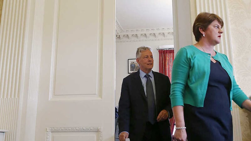 Peter Robinson is standing aside and Arlene Foster will act as interim first minister