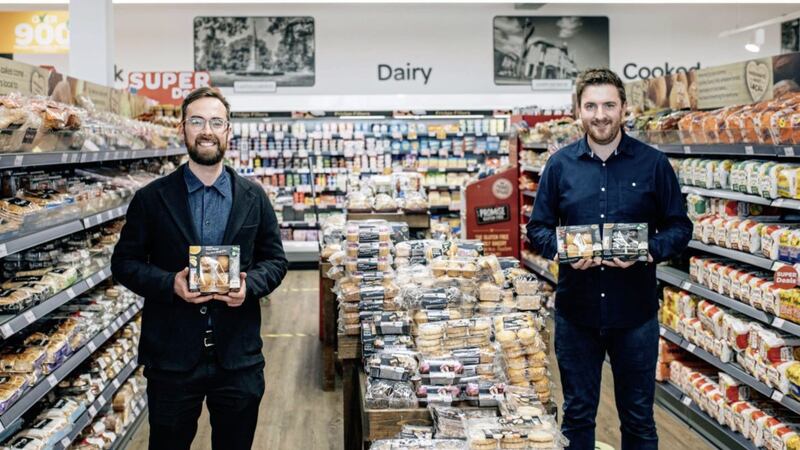 Jonny Agnew from Henderson Wholesale with Tim Graham from Graham&rsquo;s Bakery in Dromore, Co Down 