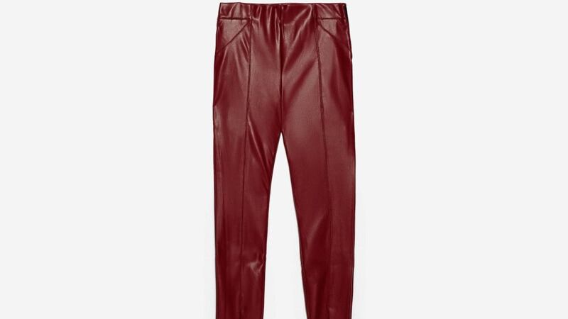 Faux Leather Leggings in Red, &pound;12.99 (were &pound;19.99), Zara 