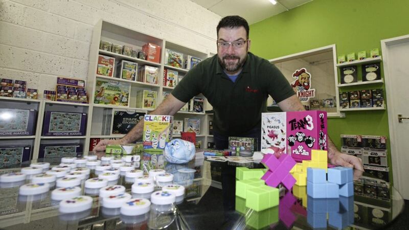 Marie Louise and her family enjoyed a trip to new toy shop, Merchants of Fun, which has been opened by Rory Kelly, in north Belfast. The shop sells board games and card games from around the world which help kid learn through play. Picture by Hugh Russell 