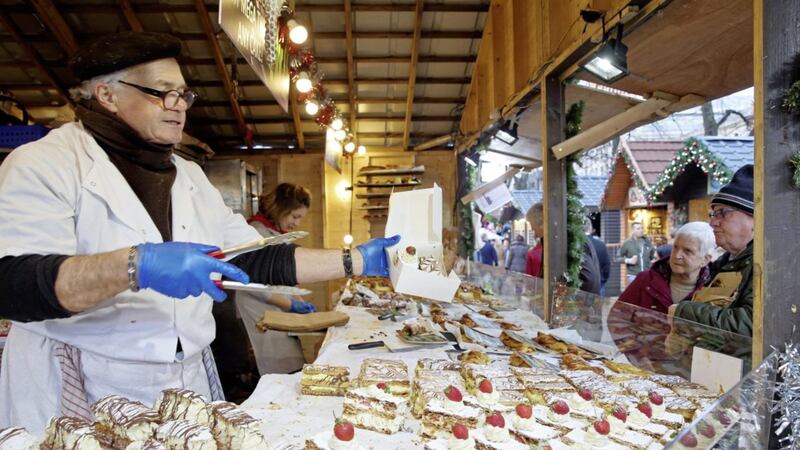 Merci beaucoup: French pastries on sale at Belfast&#39;s Christmas market. Picture: Cliff Donaldson 