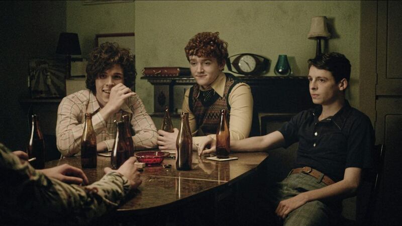 Bafta-nominated short film The Party (featuring Anthony Boyle, far right) is set in 1972 in Belfast 
