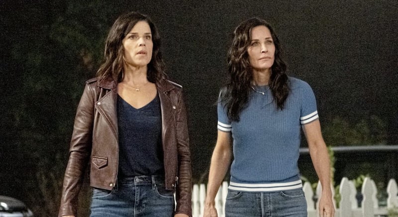 Neve Campbell and Courteney Cox in the new Scream 