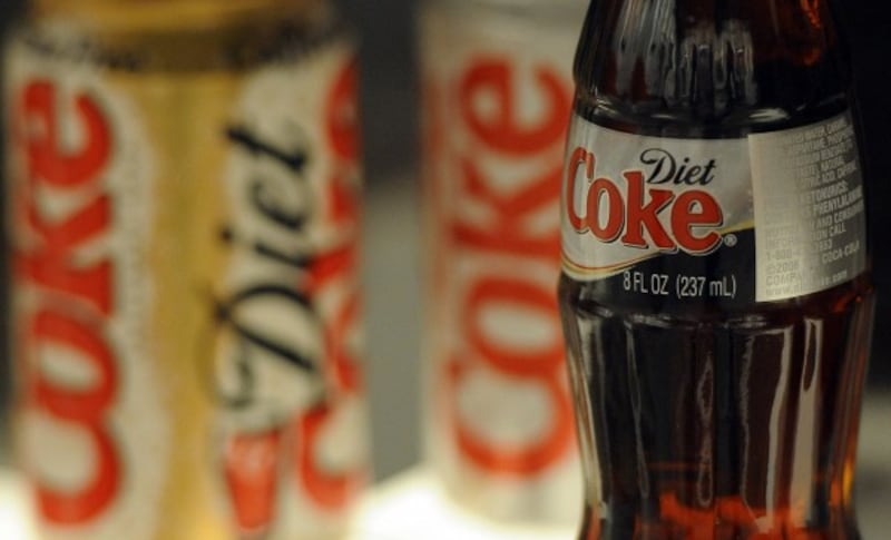 Stock image of Diet Coke cans and bottles on display at the Diet Coke thirtieth birthday party held at Sketch, London (Jonathan Brady/PA)