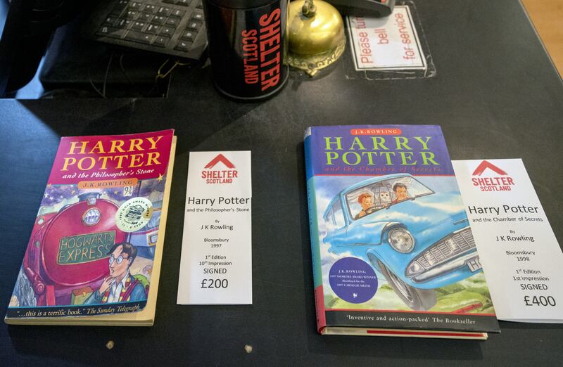 Harry Potter books were among those on sale