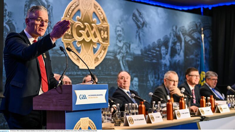 Jarlath Burns began his three-year term as GAA president at Saturday's annual Congress in Newry. Picture by Sportsfile
