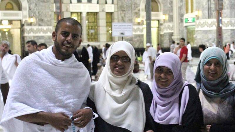 Ibrahim Halawa with his three sisters before his arrest in August 2013