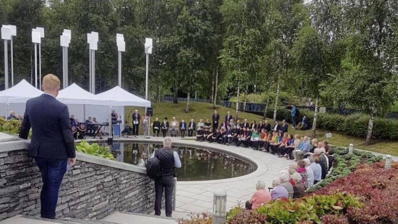 The memorial garden in Omagh