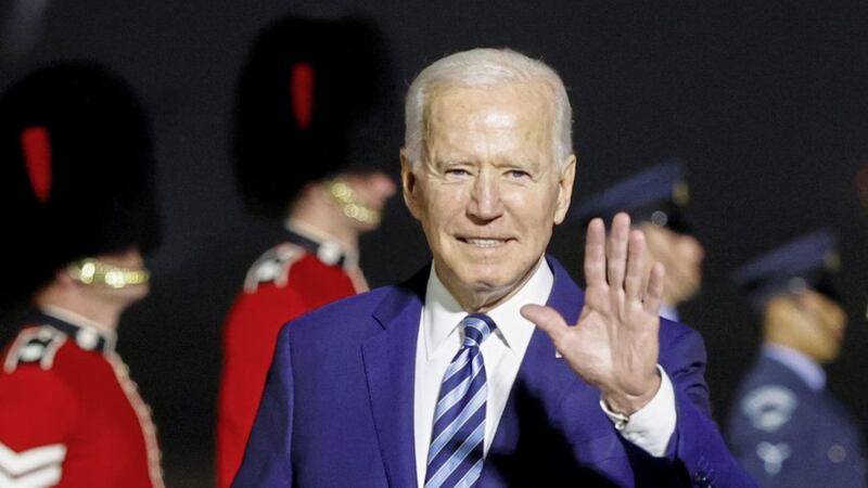 US President Joe Biden, pictured arriving in Cornwall for the G7 summit, has deep concerns over Brexit. Picture by Phil Noble/PA Wire 