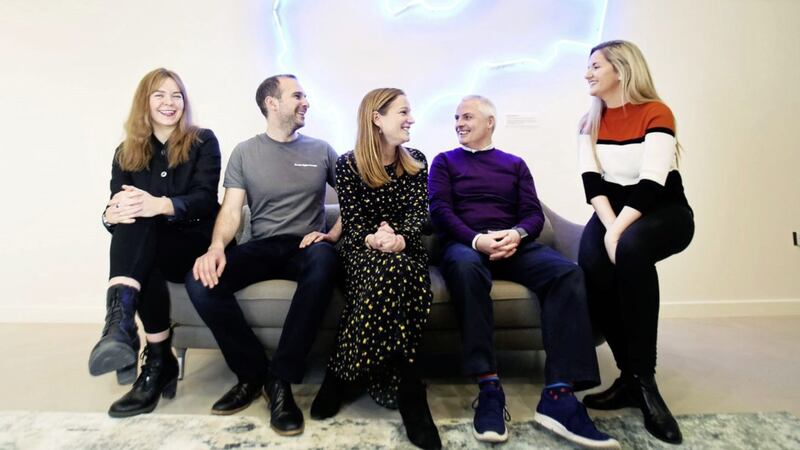 Pictured at the Google Digital Garage event are (from left) Natalie Millar from River House; Google Digital Garage coach Paul McGarrity; Rachel Burgoyne, chair of CIPR NI; Peter Craven, education ambassador of CIM Ireland; and Rachel McAdam from Clockwise 