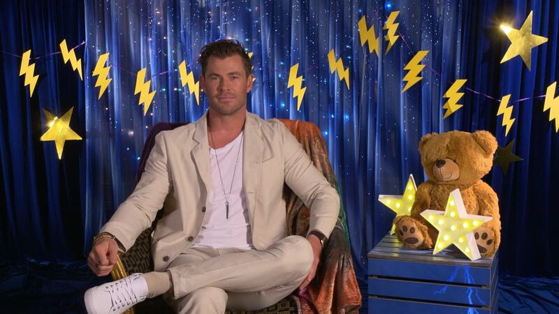 The actor, currently starring as the God of Thunder on screen, will read a story about a bear who is frightened of storms.