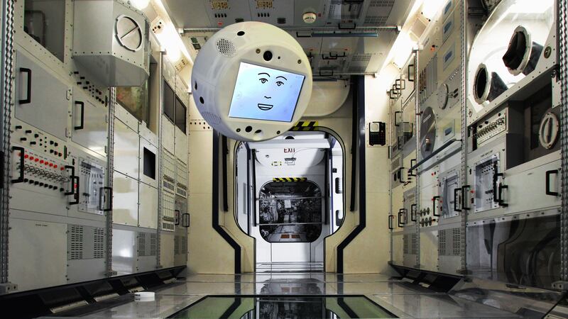 The spherical floating robot can recognise the face and voice of an ISS crew member.