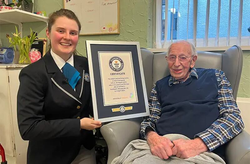 John Alfred Tinniswood is the world’s oldest man
