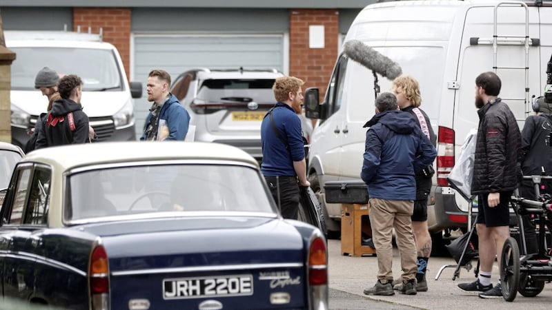 Production crews moved into the Holylands area for filming of the multimillion-pound movie, Four Letters of Love. Picture by Mal McCann 