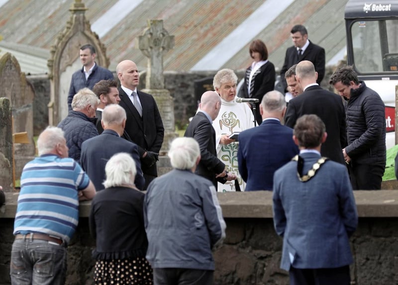 PACEMAKER,BELFAST,7/5/2020: The funeral of former SDLP MLA John Dallat takes place in the church graveyard of St Mary&#39;s church outside Kilrea in Co. Derry..PICTURE BY STEPHEN DAVISON. 