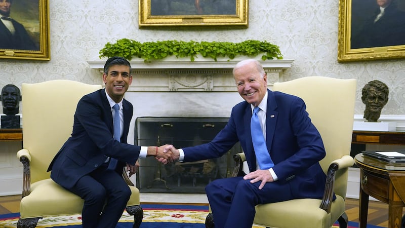 Rishi Sunak met Joe Biden for talks in the White House on issues including artificial intelligence, Ukraine and economic co-operation.