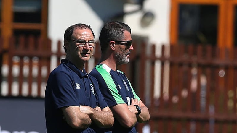Republic of Ireland manager Martin O'Neill (left) and assistant coach Roy Keane