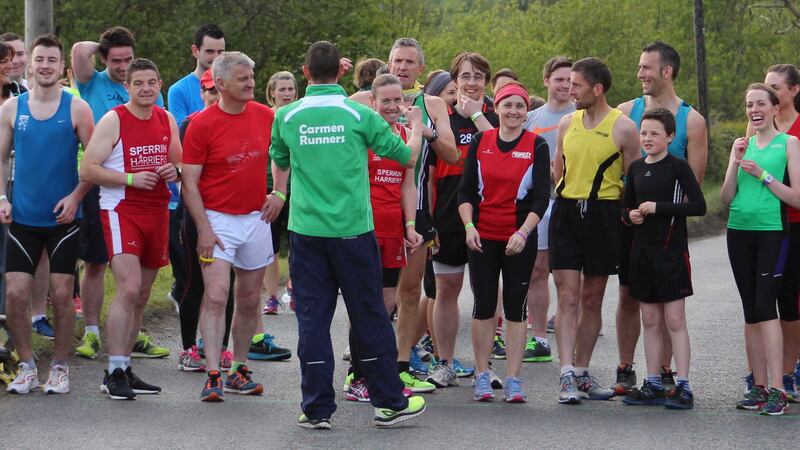 Runners at the starting line, but are they wearing the correct type of trainers?&nbsp;