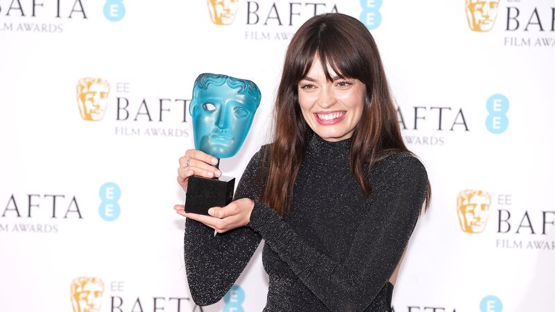 The Sex Education actress won the EE Rising Star Award at the Baftas on Sunday.